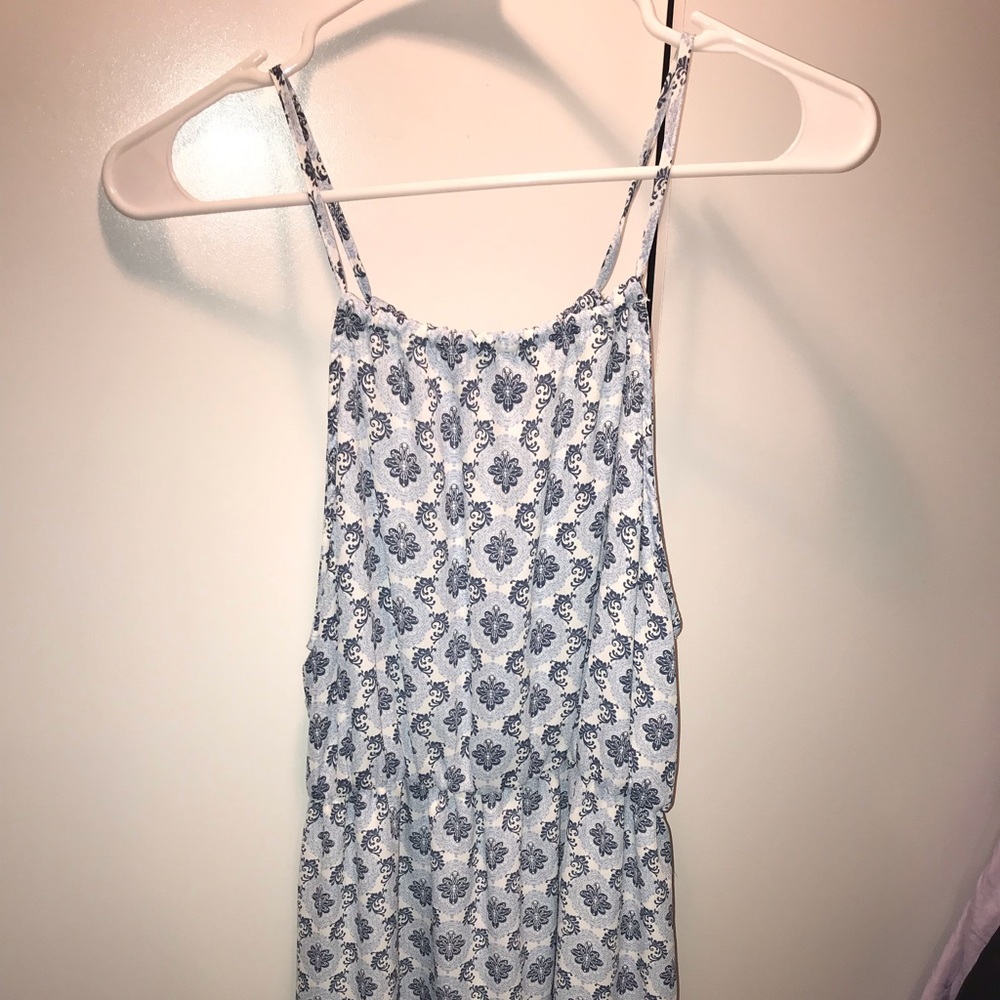 Blue patterned dress